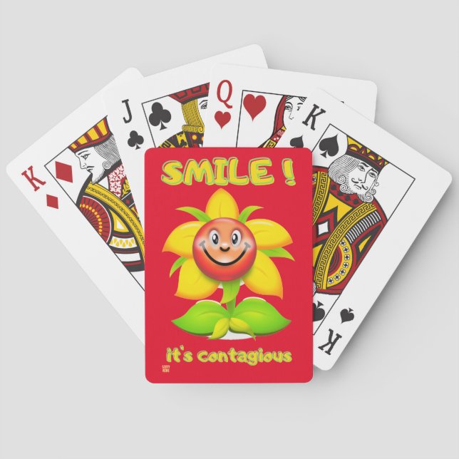 Baralho cartas engraçadas "SMILE" (Verso)