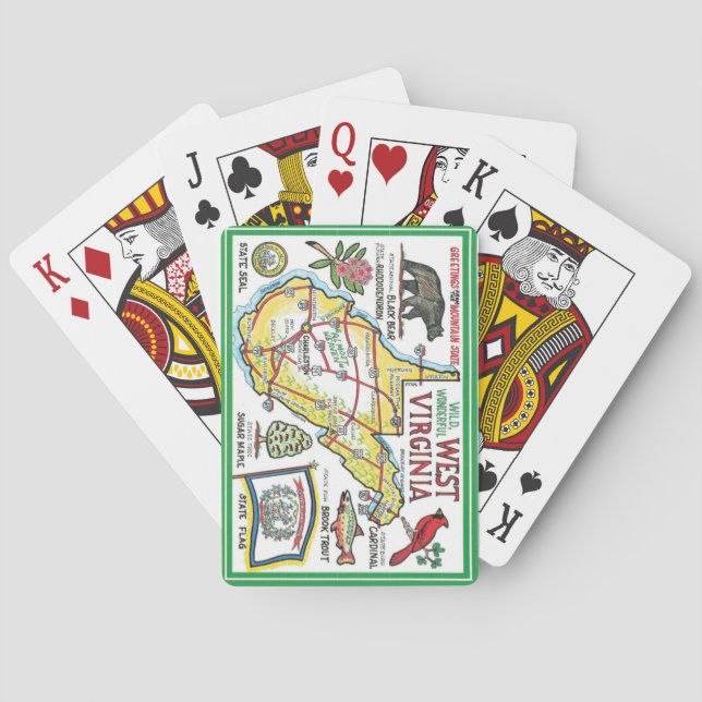 Baralho Cartas Ilustradas da Virgínia Ocidental (Verso)