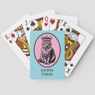 Baralho Cartas Personalizadas da Rainha de Copas Gato