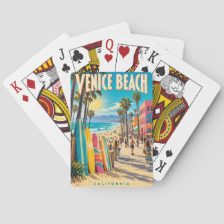 Baralho Cartaz Colorido de Pranchas de Surf da Praia de Ve