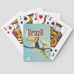 Baralho Cartaz de viagem de Tucano para voar para o Brasil