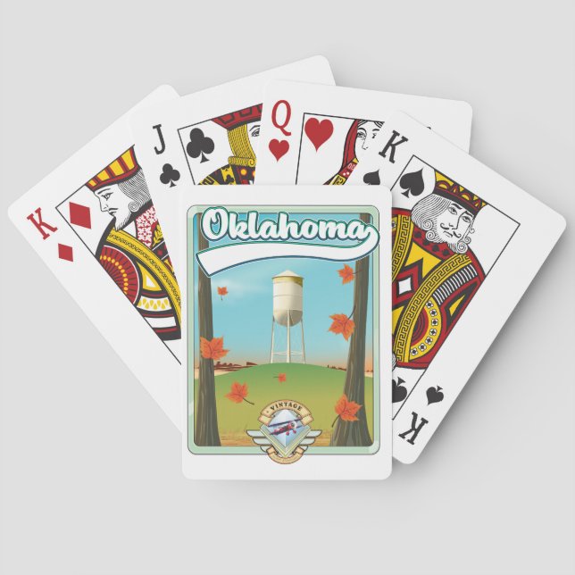 Baralho Cartaz de viagem Oklahoma (Verso)