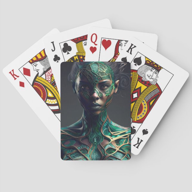 Baralho Cartes à jouer Fille Verte (Verso)