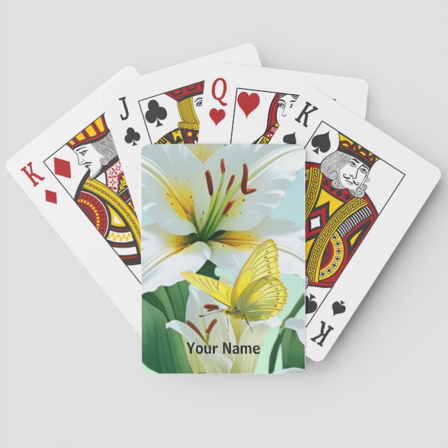 Baralho Cartões Brancos Lilly, Borboleta Amarela (Verso)