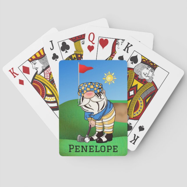 Baralho Cartões Clássicos De Jogada Gnomo Monograma (Verso)