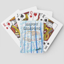 Cartões de acampamento felizes