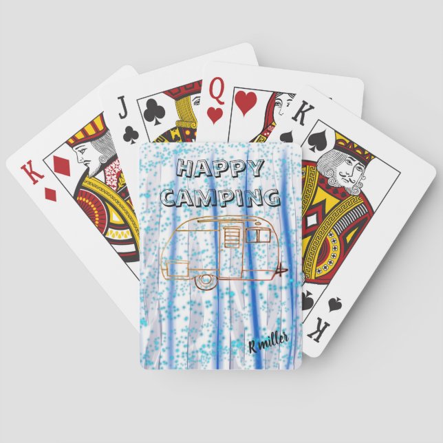 Baralho Cartões de acampamento felizes (Verso)