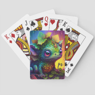 Baralho Cartões De Arte Fantasia De Monstro Bonito De Sapo