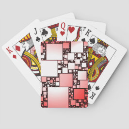 Baralho Cartões de Branca de Dança do Quadrado Vermelho e 