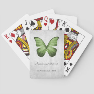 Baralho Cartões De Brincadeira De Borboleta Verde