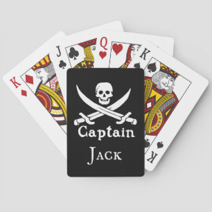 Baralho Cartões de Brincadeira do Capitão Pirata Personali