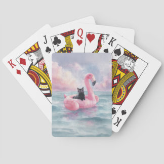Baralho Cartões de Brincadeira Flamingo Float de Gato Pret