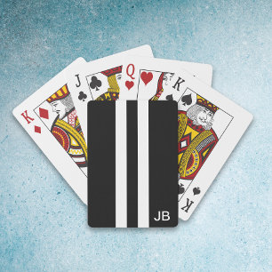 Baralho Cartões de Brincadeira, Monogramas, de preto e br