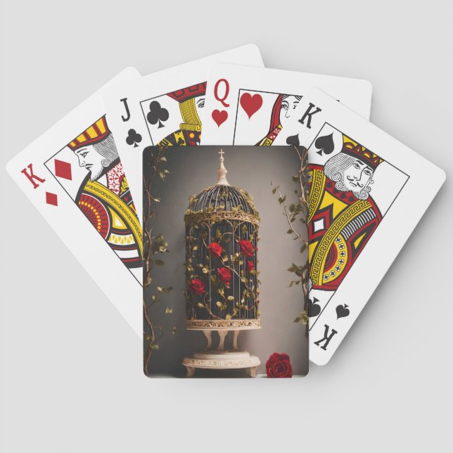 Baralho Cartões De Brinquedos De Pássaro Floral (Verso)