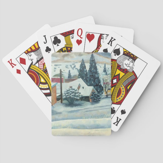 Baralho Cartões de Cidade de Esqui de Montanha (Verso)