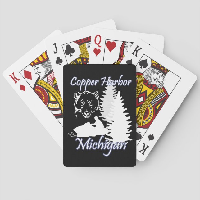 Baralho Cartões de cobre do urso P do Snowmobile de (Verso)