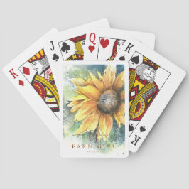 Baralho Cartões de dança de girassol para fazendas