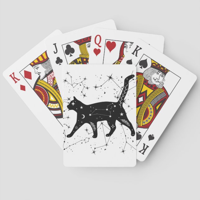 Baralho cartões de gato de constelação (Verso)