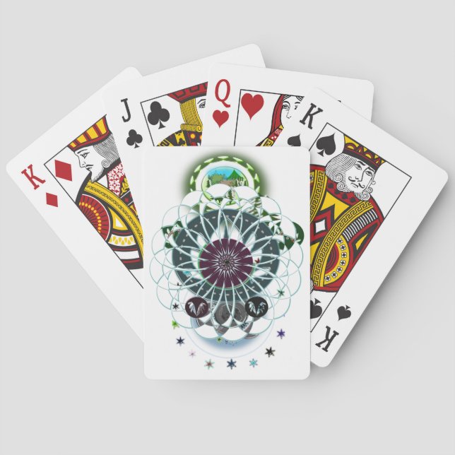 Baralho Cartões de Jogada Clássicos, queda de neve (Verso)