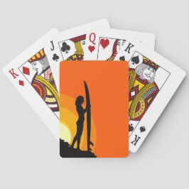 Baralho Cartões De Jogada De Surfista