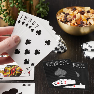 Baralho Cartões De Jogada Do Clube De Poker Do Pinstripe S