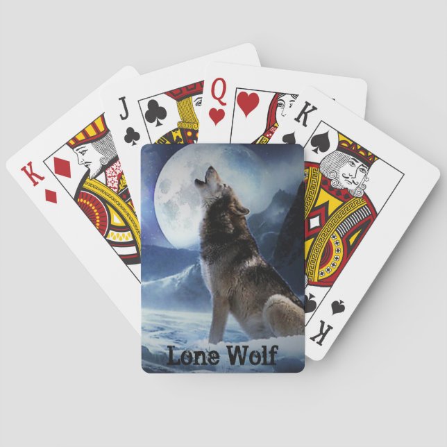 Baralho Cartões de Jogada do Wolf Poker Solitário (Verso)