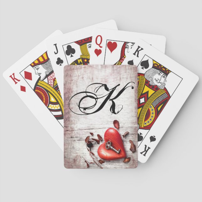 Baralho Cartões de Jogada Personalizados Chave de Madeira  (Verso)