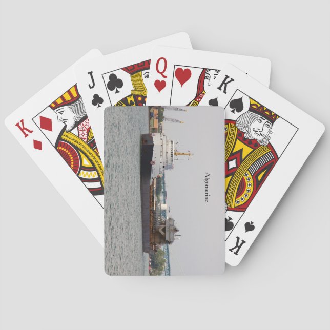 Baralho Cartões de jogar algomarina (Verso)