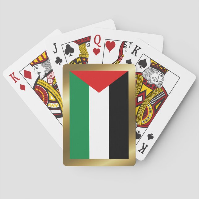 Baralho Cartões de Jogar Bandeira da Palestina (Verso)