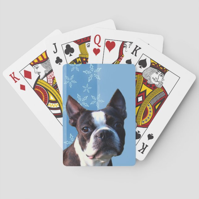 Baralho Cartões de jogar Boston Terrier (Verso)