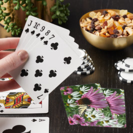 Baralho Cartões De Jogar Com Flor De Borboleta
