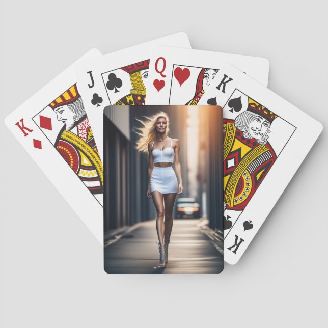 Baralho Cartões de jogar com modelos ultra lindos profissi (Verso)