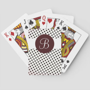 Baralho Cartões de jogar com o monograma personalizado de