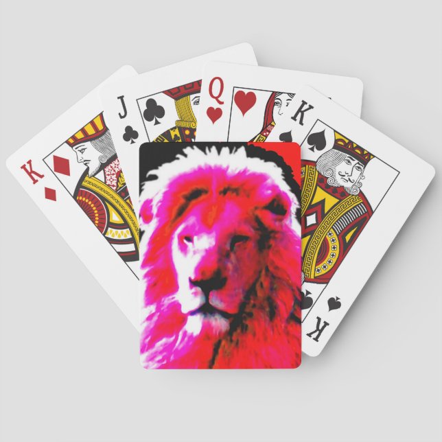 Baralho Cartões de jogar Lion Head (Verso)