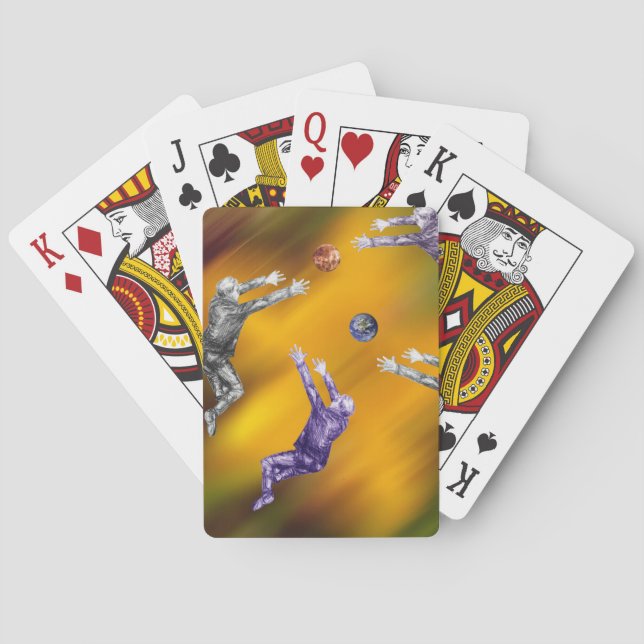 Baralho Cartões de jogar luta de abstrato (Verso)