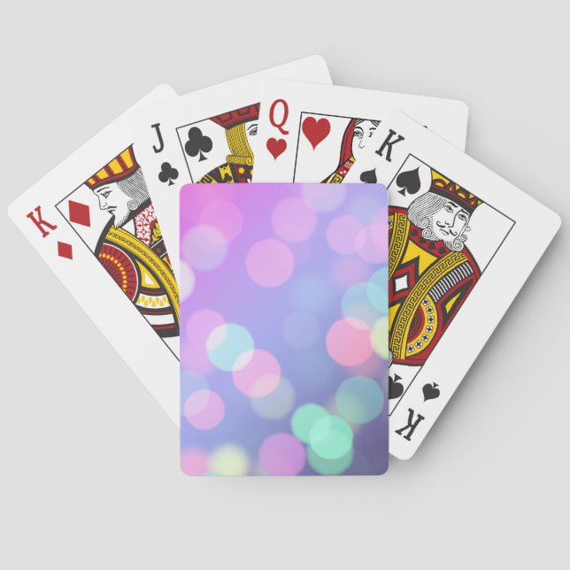 Baralho Cartões De Jogar Luzes De Boque Roxo (Verso)