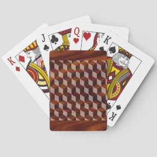 Baralho Cartões de jogar - Madeira folgada