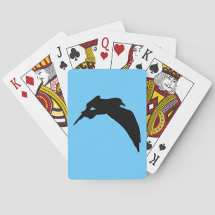Baralho Cartões De Jogar Mão Negra-Negra De Gull Do Mar Vo