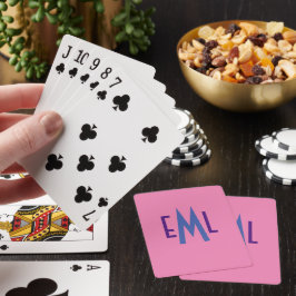 Baralho Cartões De Jogar Monogramas Para Jogadores De Pont