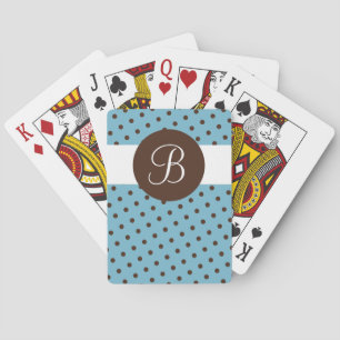 Baralho Cartões de jogar monogramas personalizados de pont