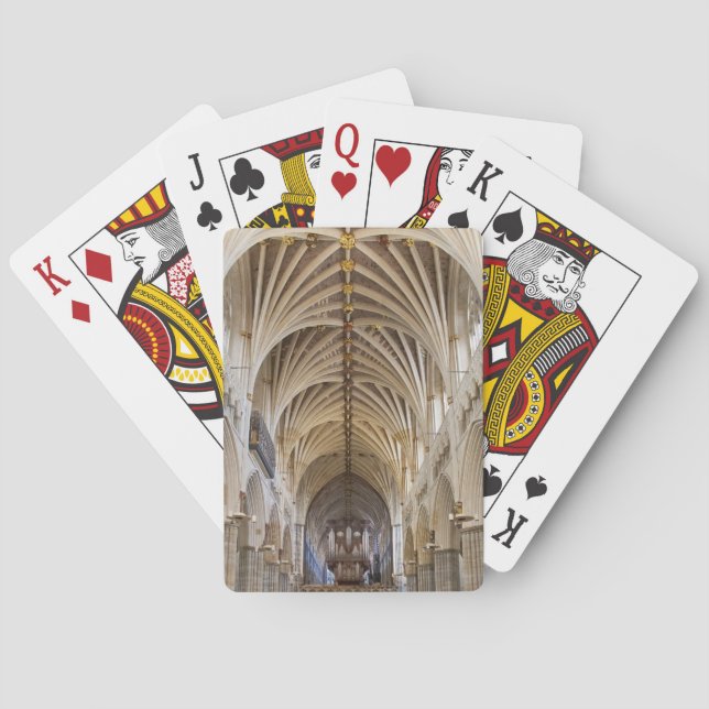 Baralho Cartões de jogar na Catedral de Exeter (Verso)