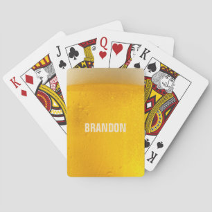 Baralho Cartões de jogar nome personalizado BEER