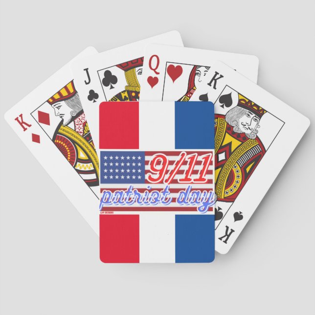 Baralho Cartões de jogar PATRIOT DAY (Verso)
