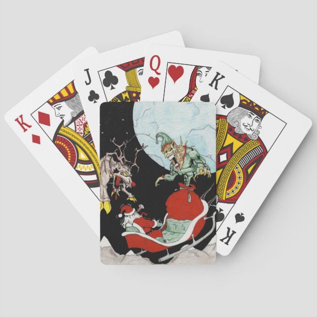 Baralho Cartões de jogar pôquer da Bicicleta® de Natal (Verso)