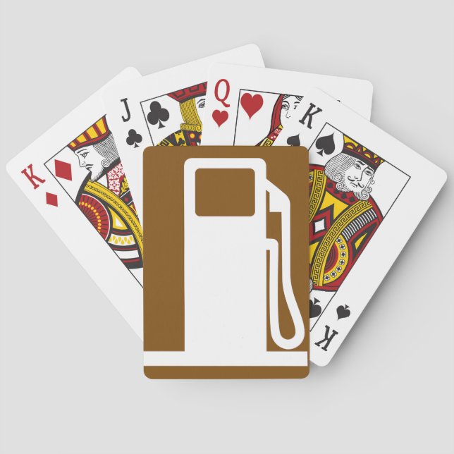 Baralho Cartões De Jogar Sinais De Estrada Petrolífera (Verso)