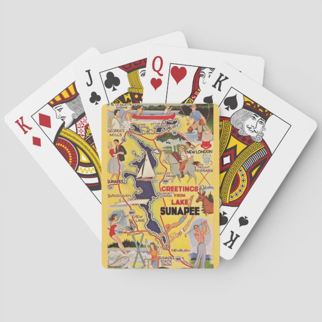 Baralho Cartões De Jogar Sunapee NH (Verso)