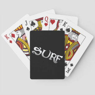 Baralho Cartões de jogar surf preto
