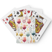 Cartões de jogar vinho