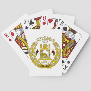 Baralho Cartões de jogo afegãos do emblema