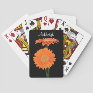 Baralho Cartões de jogo alaranjados personalizados das